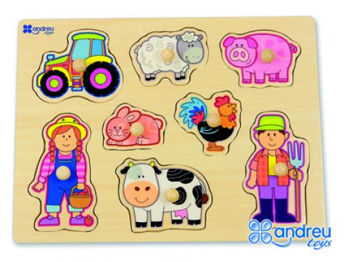 Puzzle andreutoys madeira quinta 8 pecas , Andreutoys , 68305 , 8416040164572